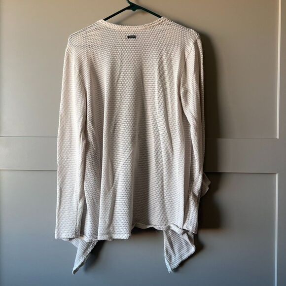 Volcom Go Go Wrap Cardigan Women Medium Beige Knit Long Sleeve Open Front Casual - Picture 5 of 10